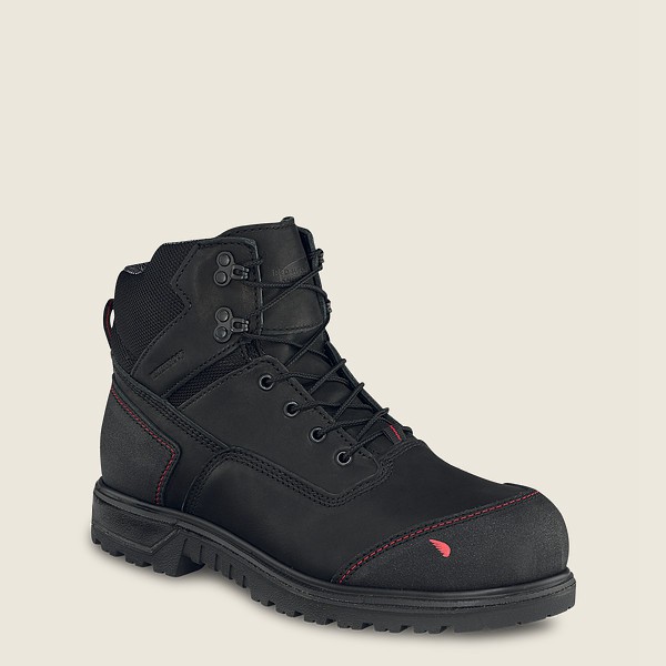 Red Wing Safety Boots Brnr Xp - 6-inch Waterproof Toe - Black/Grey - Mens UOP051643